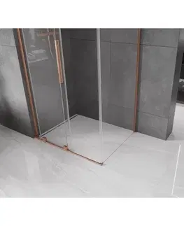 Sprchovacie kúty MEXEN/S - Velar L sprchovací kút, posuvné dvere 120 x 110, transparent, meď kartáčovaná 871-120-110-03-65