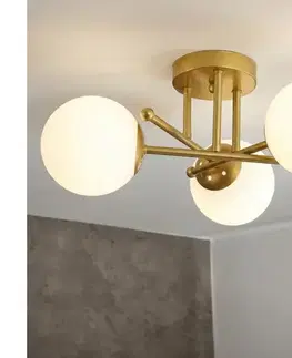 Svietidlá BRILAGI - Prisadený luster MALIVA 3xE14/15W/230V zlatá/biela 8590828080466