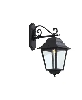 Vonkajšie nástenné svietidlá Klasická vonkajšia nástenná lampa čierna IP44 - Big