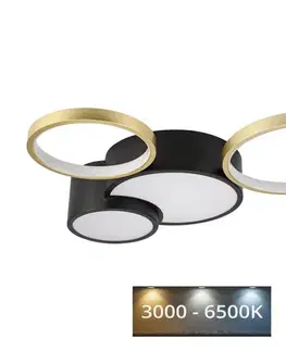 Svietidlá  Stmievateľné stropné svietidlo ALIZEE LED/30W/230V 3000-6500K čierna/zlatá LM-LL-4.247
