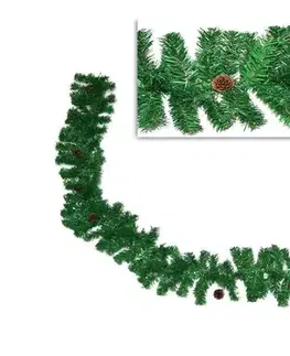 Vianočné dekorácie MAKRO - Girlanda 3m zelená
