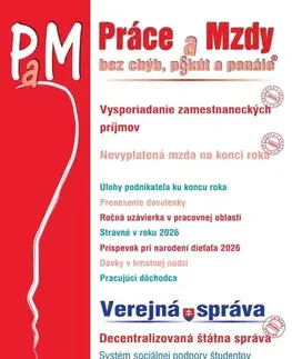 Pracovné právo Práce a Mzdy 1 2026 - Koniec roka v mzdovej učtárni - Kolektív autorov