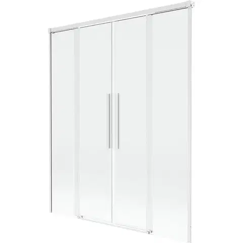Sprchové dvere MEXEN/S - Rox vaňová zástena 2-krídlová posuvná 140 x 150, transparent, biela 8C9-140-002-20-00