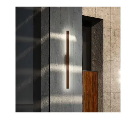 Svietidlá Ideal Lux - LED vonkajšie nástenné svietidlo LINEA LED/20W/230V CRI 90 104 cm IP54 hnedá 313481
