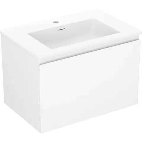 Kúpeľňový nábytok MEXEN/S - Orio kúpeľňová skrinka 70 cm s umývadlom Otis, 1 šuplík, biela mat 91A10-07047-1-BF01-W18M01