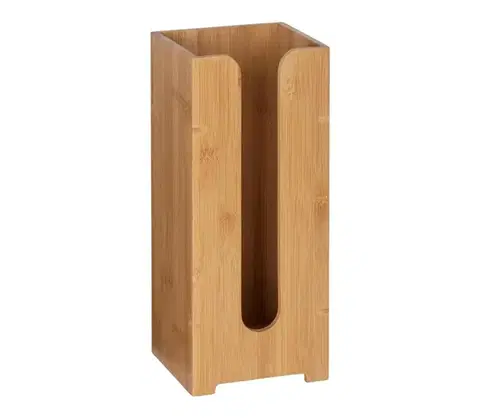 Svietidlá WENKO 24749100 - Držiak na toaletný papier BAMBUSA 15x35,5 cm hnedý 24749100