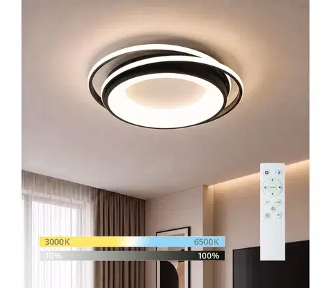 Svietidlá BRILAGI - LED stmievateľné stropné svietidlo FLARE LED/84W/230V 47x51 cm čierna + DO BRMXC2981