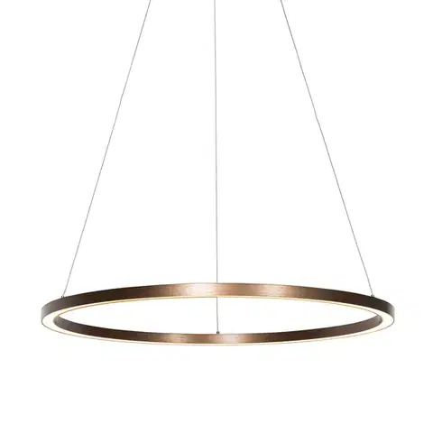 Závesné svietidlá Závesná lampa bronzová 80 cm vrátane LED 3-stupňového stmievania - Girello