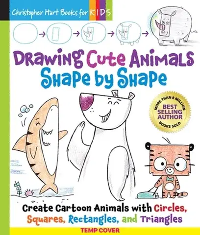Nalepovačky, vystrihovačky, skladačky Drawing Cute Animals Shape by Shape - Christopher Hart