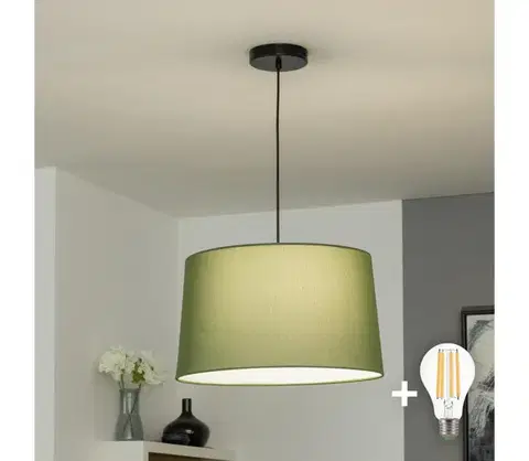 Svietidlá BRILAGI - LED luster na lanku CERIA 1xE27/40W/230V priemer 45 cm zelený BG3987+EG781045
