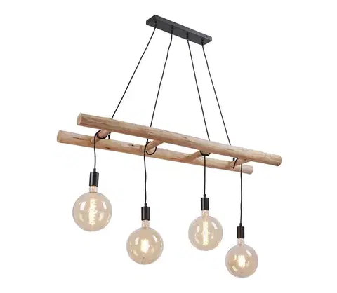 Svietidlá Leuchten Direkt 15025-18 - Luster na lanku EDGAR 4xE27/60W/230V 15025-18