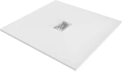 Vane MEXEN/S - Hugo sprchová vanička SMC 100 x 100, biela, krytka nerez 42101010-X