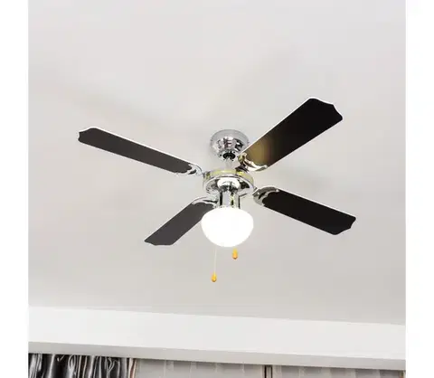 Ventilátory ZE - Stropný látor NAVAGIO 1xE27/60W/230V čierna/biela 03805-ZEV
