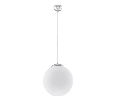 Svietidlá  SL.0265 - Závesné svietidlo na lanku UGO 1xE27/15W/230V pr. 40 cm biela/lesklý chróm SL.0265