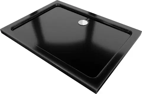 Vane MEXEN - Flat sprchová vanička obdĺžniková slim 100 x 70, čierna 40707010
