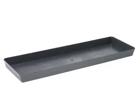 Kvetináče a truhlíky Kinekus Miska pod truhlik plastová 50cm antracit T2