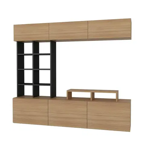 Konferenčné stolíky Televízna stena Teak and Black