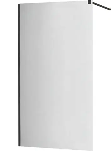 Sprchové dvere MEXEN/S - KIOTO Sprchová zástena WALK-IN 100x200 cm 8 mm, čierna, zrkadlové sklo 800-100-101-70-50