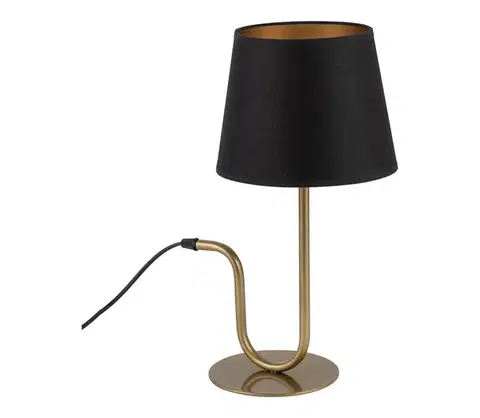 Lampy  Stolná lampa VOLUTTO 1xE27/60W/230V čierna/medená 50358