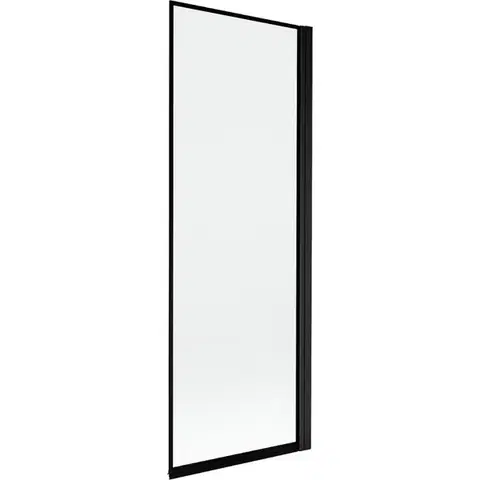 Sprchové dvere MEXEN - MIST vaňová zástena 70x150 cm 6mm 1-s, čierna, okraj, pravá 8A9-070-001-70-70-P