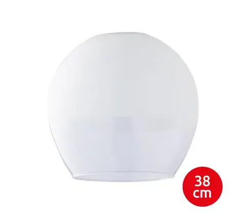Lampy  Náhradné sklo k lustru KULA E27 pr. 38 cm biela/priehľadná 7772