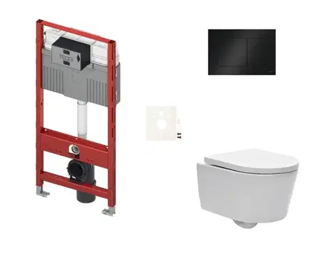 Záchody Cenovo zvýhodnený závesný WC set TECE do ľahkých stien / predstenová montáž + WC SAT Brevis SIKOTS3W4 SIKOTS3W4