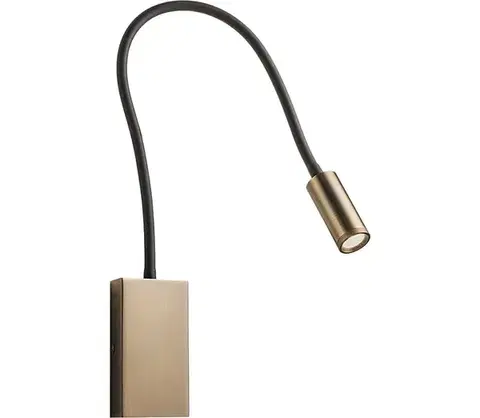 Svietidlá Redo 01-4475 - LED flexibilná lampička WALLIE LED/3W/230V USB CRI 90 bronzová 01-4475