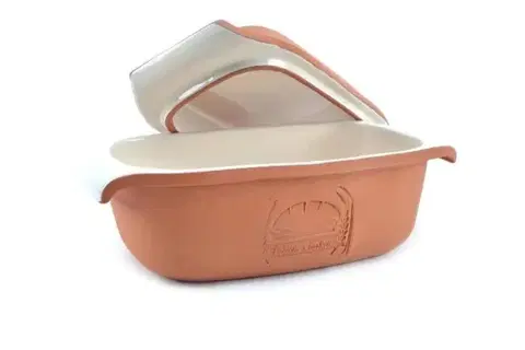 Pekáče a zapekacie misy Kinekus Forma keramická CHLIEB obdĺžnik 33x16cm s vekom 114092