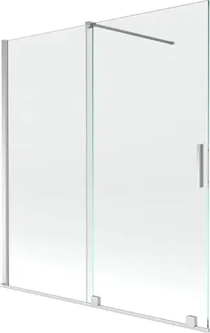 Sprchové dvere MEXEN/S - Velar Dvojkrídlová posuvná vaňová zástena 150 x 150, transparent, chróm 896-150-000-01-01