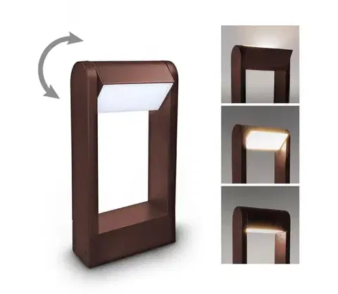LED osvetlenie BRILAGI - LED vonkajšia lampa CROTONE LED/7W/230V hnedá IP54 30 cm WO-HR60441-2-300-OEM-RUST