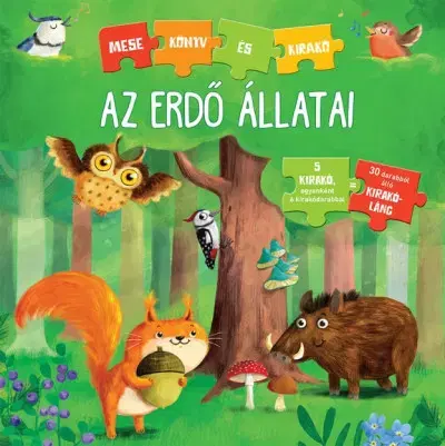 Leporelá, krabičky, puzzle knihy Az erdő állatai - Mesekönyv és kirakó - Carola von Kessel,Monika Suska,Erényi Mónika