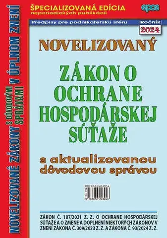 Zákony, zbierky zákonov Novelizovaný zákon o ochrane hospodárskej súťaže 11/2024