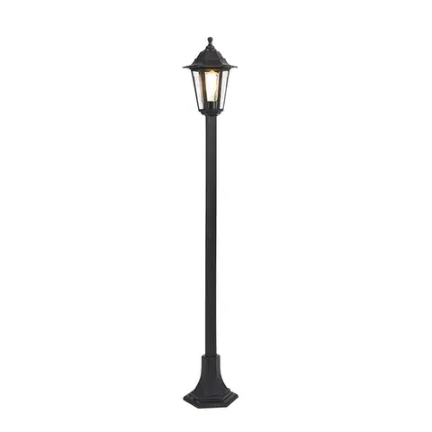 Zahradne stlpove lampy Inteligentný lampáš čierny 122 cm vrátane Wifi ST64 - New Haven