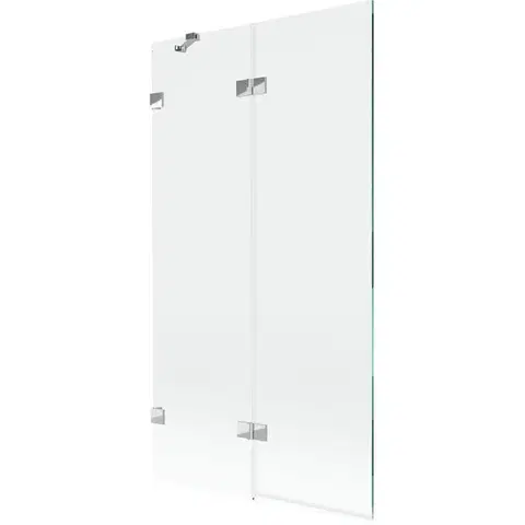 Sprchové dvere MEXEN/S - Lunar vaňová zástena 2-krídlová ľavá 100 x 150, transparent, chróm 897-100-100-01-00-L