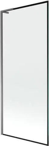Sprchové dvere MEXEN/S - Next L vaňová zástena FIX 80 x 150, čierna vzor, grafit metal 895-080-000-03-70-95