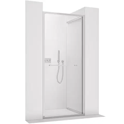 Sprchovacie kúty CERANO - Sprchové posuvné dvere Versaro L/P - 6 mm - chróm, transparentné sklo - 90x195 - zasúvacie CER-8050BD80345
