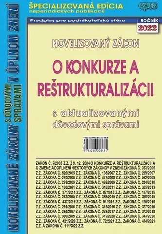 Zákony, zbierky zákonov Novelizovaný zákon o konkurze a reštrukturalizácií