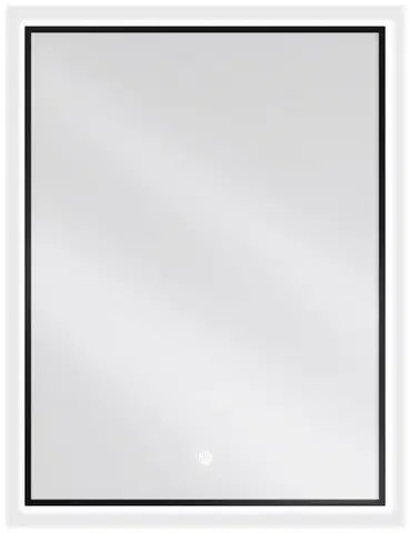 Kúpeľňové zrkadlá MEXEN - Erma zrkadlo s osvetlením 60 x 80, LED 6000K, čierny rám 9814-060-080-611-70