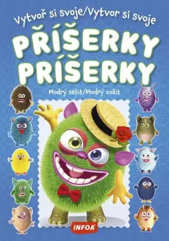 Nalepovačky, vystrihovačky, skladačky Vytvor si svoje príšerky - Modrý zošit so samolepkami - Yulia Zverkova