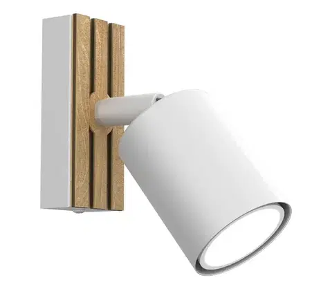 Svietidlá  Nástenné bodové svietidlo TERRA 1xGU10/8W/230V biela/dub 9976