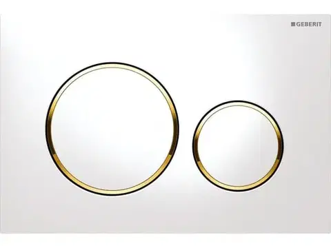 Záchody GEBERIT SIGMA20 ovládacie tlačítko, dual flush, biela lesk/zlato 115.882.KK.1