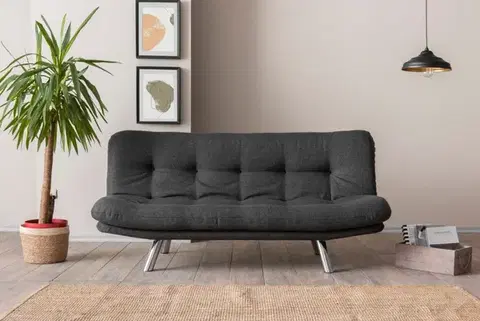 Pohovky a gauče Trojmiestna rozkladacia pohovka Misa Small Sofabed - Dark Grey