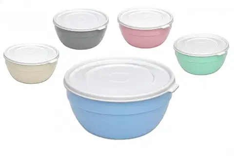 Misy a misky PETRA PLAST - Miska na polievku s viečkom 600ml, rôzne farby