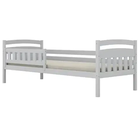 Postele pre dievčatá Posteľ Tosia štandard + zábrana 90x180 biela