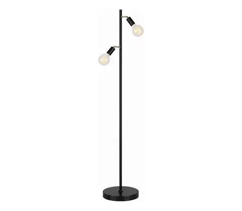 Lampy  LED stojacia lampa 2xE27/7W/230V 2000K čierna/zlatá 9A21982
