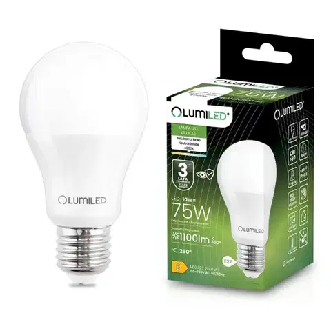 Žiarovky E27 Žiarovka LED A60 10W 75W E27 1055LM 4000K