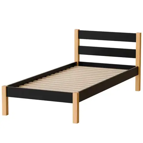 Postele pre dievčatá Posteľ Inka 90 Čierna/Prírodný Dub