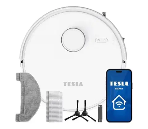 Predlžovacie káble TESLA Electronics RoboStar - Inteligentný robotický vysávač 2 v 1 3200 mAh Wi‑Fi biela ROBIQ660WHT