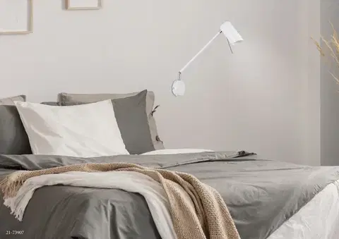 Nástenné svetlá Nástenná lampa matná biela nastaviteľná otočná GU10 40W Milly