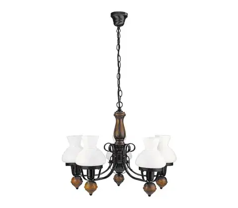 Svietidlá Rabalux 7079 - Luster na reťazi PETRONEL 5xE27/60W/230V